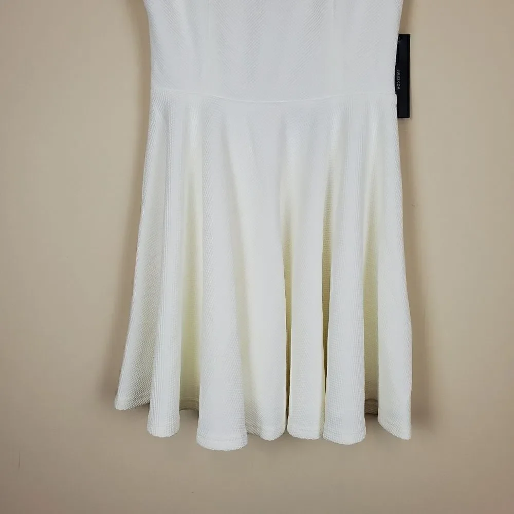 Lulus White Backless Skater Mini Dress